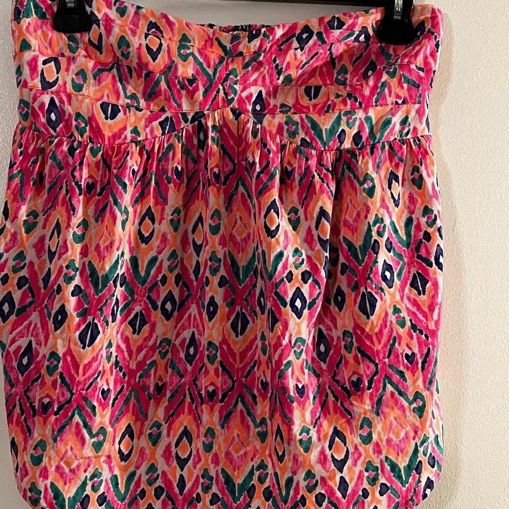 Roxy pink multi tube top blouse